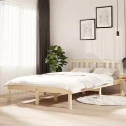 vidaXL Cadre de lit sans matelas bois massif 120x200 cm - 120 x 200 cm