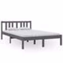 vidaXL Cadre de lit sans matelas gris bois massif 120x200 cm - 120 x 200 cm