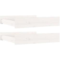 Tiroirs de lit 2 pcs blanc Bois de pin massif vidaXL