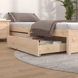 Maximisez l'espace de rangement dans votre chambre à coucher avec ces tiroirs de lit en bois ! Matériau de première qualité : ...