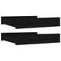 vidaXL Tiroirs de lit 2 pcs Noir Bois de pin massif