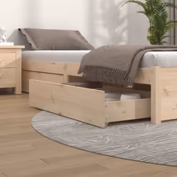 Description générale Maximisez l'espace de rangement dans votre chambre à coucher avec ces tiroirs de lit en bois en bois de  ...