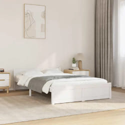 Vidaxl Cadre de Lit - Blanc 120x190 cm