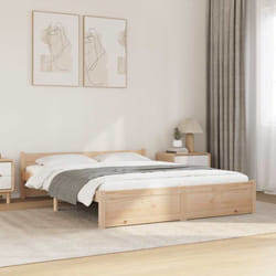 Vidaxl - Cadre de lit Bois massif 140x190 cm