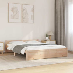vidaXL Cadre de lit sans matelas bois massif 160x200 cm - 160 x 200 cm