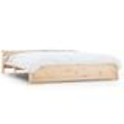 vidaXL Cadre de lit sans matelas bois massif 200x200 cm - 200 x 200 cm