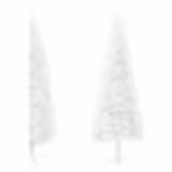 vidaXL Demi sapin de Noël artificiel mince avec support Blanc 210 cm - TU