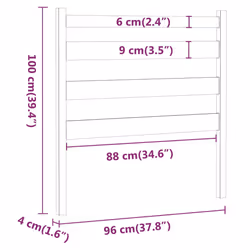 VidaXL 818402 tête de lit et pied de lit Gris - Vue supplémentaire 6