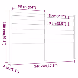 VidaXL 818427 tête de lit et pied de lit Gris - Vue supplémentaire 6