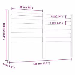 VidaXL 818442 tête de lit et pied de lit Gris - Vue supplémentaire 6