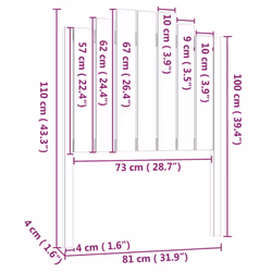VidaXL 818449 tête de lit et pied de lit Noir - Vue supplémentaire 6