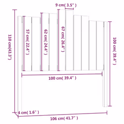 VidaXL 818457 tête de lit et pied de lit Gris - Vue supplémentaire 6