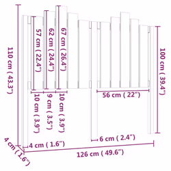 VidaXL 818462 tête de lit et pied de lit Gris - Vue supplémentaire 6