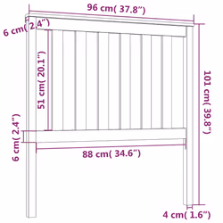 VidaXL 818502 tête de lit et pied de lit Gris - Vue supplémentaire 6