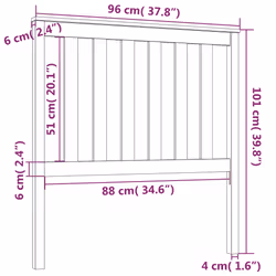 VidaXL 818504 tête de lit et pied de lit Noir - Vue supplémentaire 6
