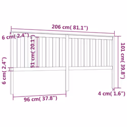 VidaXL 818532 tête de lit et pied de lit Gris - Vue supplémentaire 6