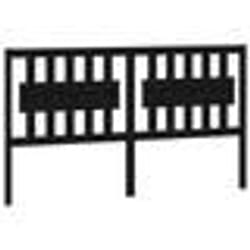vidaXL Tête de lit Noir 155,5x4x100 cm Bois massif de pin - TU