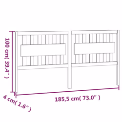 VidaXL 818587 tête de lit et pied de lit Gris - Vue supplémentaire 6