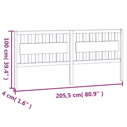 VidaXL 818592 tête de lit et pied de lit Gris - Vue supplémentaire 6