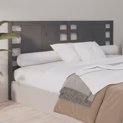 VidaXL 818772 tête de lit et pied de lit Gris - Vue supplémentaire 4