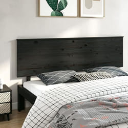 vidaXL Tête de lit Noir 204x6x825 cm Bois massif de pin  819194