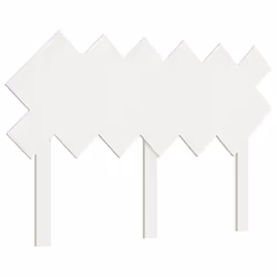 VidaXL 819211, Blanc, Bois de pin, 1225 mm, 80,5 cm, 30 mm