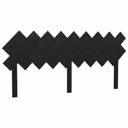 VidaXL 819239, Noir, Bois de pin, 1780 mm, 80,5 cm, 30 mm