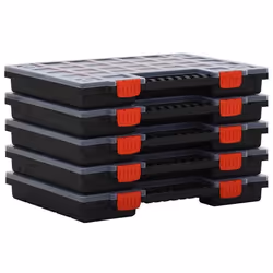 vidaXL Boîtes d'assortiment 5 pcs 40x30x5 cm Polypropylène