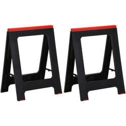 vidaXL Tréteaux de travail pliables 2 pcs PP Noir et rouge 350 kg