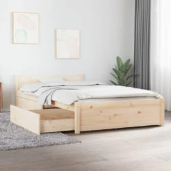 vidaXL Cadre de lit 90x200 avec tiroirs