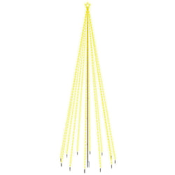 vidaXL Sapin de Noël avec piquet 732 LED blanc chaud 500 cm - TU