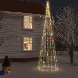 vidaXL Sapin de Noël avec piquet 1134 LED Colorées 800 cm - TU