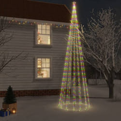 vidaXL Sapin de Noël avec piquet 1134 LED Colorées 800 cm - TU