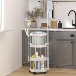Vidaxl - Chariot de ménage avec panier de rangement Aluminium