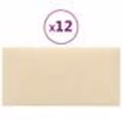 vidaXL Panneaux muraux 12 pcs Crème 30x15 cm Tissu 0,54 m²