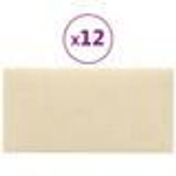 vidaXL Panneaux muraux 12 pcs Crème 30x15 cm Tissu 0,54 m²