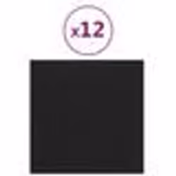 vidaXL Panneaux muraux 12 pcs Noir 30x30 cm Tissu 1,08 m²