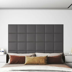 Vidaxl - Panneaux muraux 12 pcs Gris 30x30 cm Similicuir 1,08 m²