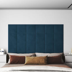 Vidaxl - Panneaux muraux 12 pcs Bleu 30x30 cm Velours 1,08 m²