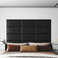 Vidaxl - Panneaux muraux 12 pcs Noir 60x30 cm Similicuir 2,16 m²