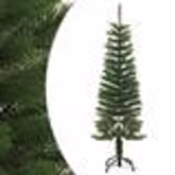 vidaXL Sapin de Noël artificiel mince avec support 120 cm PE - TU