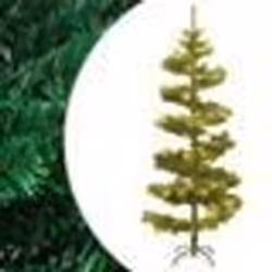 vidaXL Arbre de Noël hélicoïdal pré-éclairé et support vert 180 cm PVC - TU