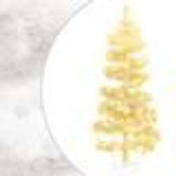 vidaXL Arbre de Noël hélicoïdal pré-éclairé et support blanc 150cm PVC - TU