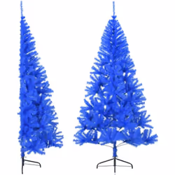 Créez une ambiance de fêtes de Noël magique dans votre maison avec ce demi sapin de Noël artificiel ! Sapin de Noël touffu :  ...