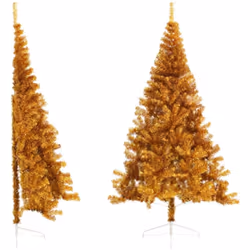 Créez une ambiance de fêtes de Noël magique dans votre maison avec ce demi sapin de Noël artificiel ! Sapin de Noël touffu : ...