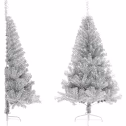 Créez une ambiance de fêtes de Noël magique dans votre maison avec ce demi sapin de Noël artificiel ! Sapin de Noël touffu :  ...