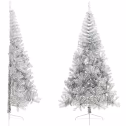 Créez une ambiance de fêtes de Noël magique dans votre maison avec ce demi sapin de Noël artificiel ! Sapin de Noël touffu :  ...