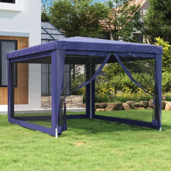 Vidaxl - Tente de fête avec 4 parois latérales en maille Bleu 3x4 m pehd