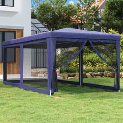 Vidaxl - Tente de fête avec 6 parois latérales en maille Bleu 3x6 m pehd