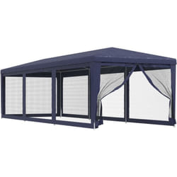 Vidaxl - Tente de fête avec 8 parois latérales en maille Bleu 3x9 m pehd